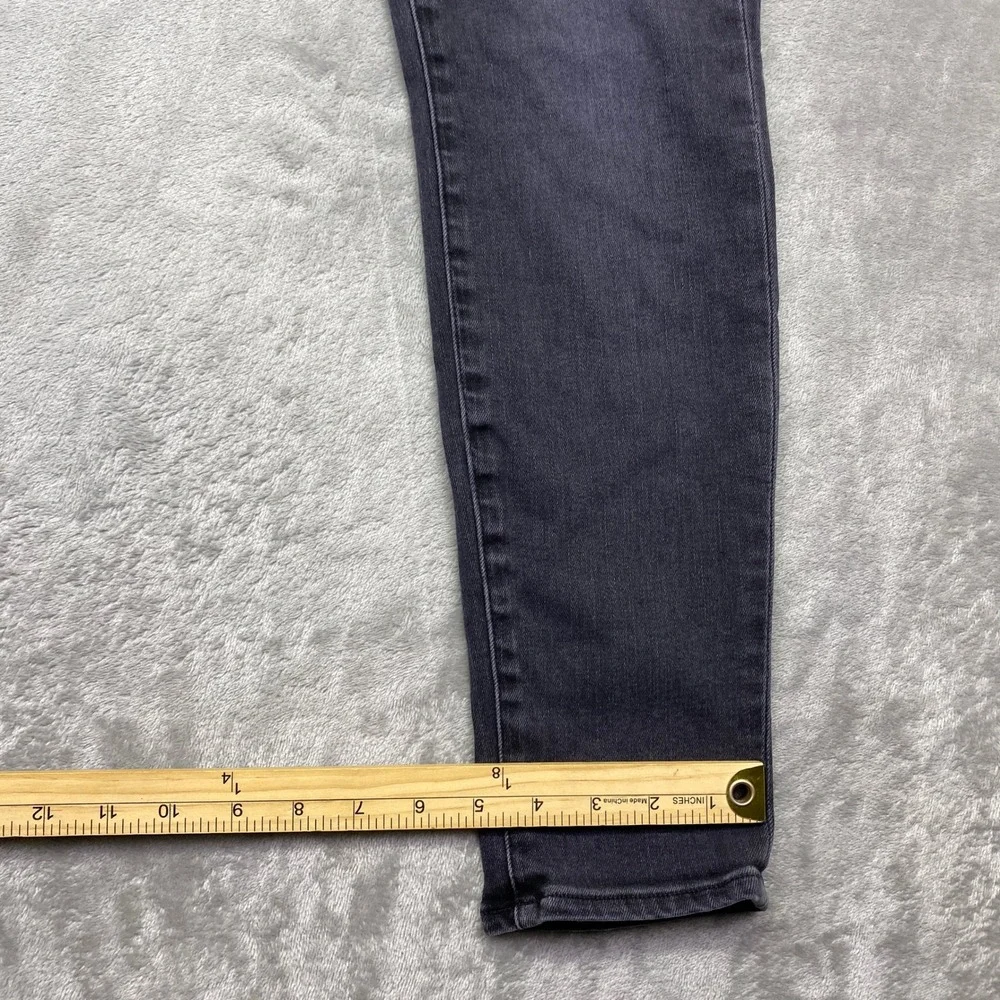 Veronica Beard Debbie High Rise Ankle Skinny Jeans Black Button Fly 30 Fits 29
